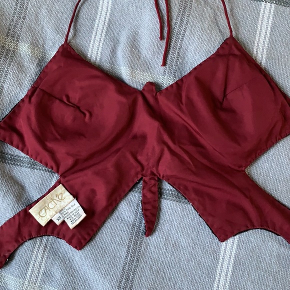 Y2K beaded butterfly backless halter top - Picture 7 of 8